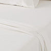 RT Designers Collection 300 TC 100% Organic Cotton Lightweight 3 Piece Solid Sheet Set Twin Ivory