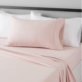 RT Designers Collection 300 TC 100% Organic Cotton Lightweight Solid Sheet Set Rose