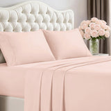 RT Designers Collection 300 TC 100% Organic Cotton Lightweight Solid Sheet Set Rose