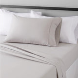 RT Designers Collection 300 TC 100% Organic Cotton Lightweight Solid Sheet Set Silver