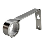 Versailles Indoor/Outdoor Stainless Steel Flare Steel Heavy Duty Curtain Rod Set for Windows Brushed Nickel