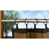 Versailles Indoor/Outdoor Stainless Steel Heavy Duty Curtain Tension Rod for Windows Brushed Nickel