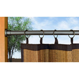 Versailles Indoor/Outdoor Stainless Steel Heavy Duty Curtain Tension Rod for Windows Graphite