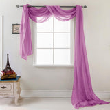 Olivia Gray Celine Decorative Sheer Curtain Scarf for Bedroom, Kitchen, Living Room, Dining Room & More - Machine Washable Sheer Curtain Drape Scarf - 55-inch x 216-inch