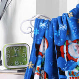 MicroPlush Printed Holiday Throw Blanket 50 x 60 Santa Snowman