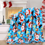 Plazatex MicroPlush Santa Printed Holiday Throw Blanket - 50x60", Multi