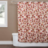 Saturday Knight Ltd Faithful Leaves High Quality Stylish Easily Fit And Ultra Durable Shower Curtain - 70x72", Red