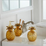 SKL Home Gilded Pineapple Toothbrush Holder - Gold 5.52x3.79x3.79