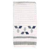 Saturday Knight Ltd Cubes Collection High Quality Easily Fit And Diamond Pattern Hand Towel - 16x26", White