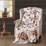 RT Designer's Collection Harvest Love Printed Flannel Throw Blanket 50" x 70" Multicolor