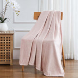 RT Designers Collection Morgan Perfect for Afternoon Naps or Home Decor Solid Matte Fleece Throw 50"x70" Blush