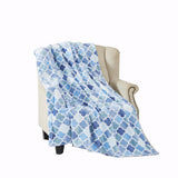 RT Designer's Collection Quatrefoil Printed Premium Flannel Throw Blanket 50" x 60" Multicolor