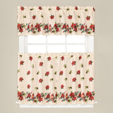 SKL Home Saturday Knight Ltd Holiday Elegance Beautiful Design With 1.5" Rod Pocket Window Tier Pair - Multi