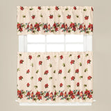 SKL Home Saturday Knight Ltd Holiday Elegance Beautiful Design With 1.5" Rod Pocket Window Tier Pair - Multi