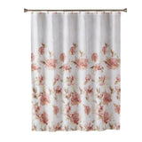 Saturday Knight Ltd Misty Floral Pretty Woven Design Fabric Bath Shower Curtain - 70x72", Pink
