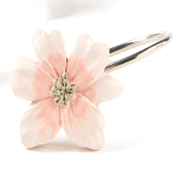 Saturday Knight Ltd Misty Floral Beautiful Bath Shower Curtain Hooks - 2.75x3.79