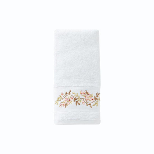 Saturday Knight Ltd Misty Floral Embroidered Bath Hand Towel Set - 2 Piece - 16x