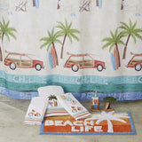 Saturday Knight Ltd Paradise Beach Life Fun Fabric Bath Shower Curtain - 70x72", Multi