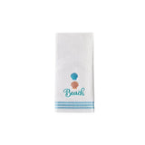 Saturday Knight Ltd South Seas Colorful Embroidery Bath Hand Towel Set - 2 Piece - 16x26", White