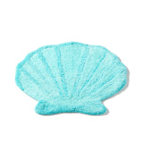 Saturday Knight Ltd South Seas Vibrant Shell And Ultra Plush Comfort Bath Rug - 25x24", Aqua