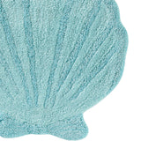 Saturday Knight Ltd South Seas Vibrant Shell And Ultra Plush Comfort Bath Rug - 25x24", Aqua