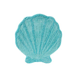 Saturday Knight Ltd South Seas Vibrant Shell And Ultra Plush Comfort Bath Rug - 25x24", Aqua