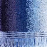 Saturday Knight Ltd Eckhart Stripe Plush And Woven Jacquard Border Bath Towel - 27x50", Blue