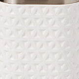 Saturday Knight Ltd Geo Embossed Pattern Bath Toothbrush Holder - 4.24x2.67x4.18", Natural
