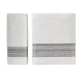 Saturday Knight Ltd Geo Striped Ombre Dash Jacquard Pattern Bath Towel - 27x50", White