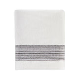 Saturday Knight Ltd Geo Striped Ombre Dash Jacquard Pattern Bath Towel - 27x50", White