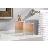 Saturday Knight Ltd Alanya Blush And Nautral Bath Lotion Pump Dispenser - 6.47x2.32x3.84", Blush