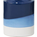 SKL Home Alanya Fluid Wave Inspired Appearance Lotion Pump/Soap Dispenser - 7.22x2.37x3.92", Blue