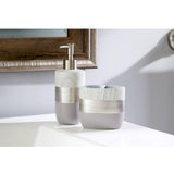 Saturday Knight Ltd Liselotte Brushed Silver Bath Toothbrush Holder - 4.04x2.31x4.24