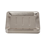 Saturday Knight Ltd Roche Sturdy Iron Construction Bath Soap Dish - 1.24x3.76x5.2", Nickel
