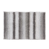 Saturday Knight Ltd Stripe Fade Soft With Squares Pattern Sculpted Bath Rug - 20x30", Silver