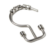 Saturday Knight Ltd Double Hang Iron Bath Shower Curtain Hooks - 6.27x3.56x1.38", Chrome