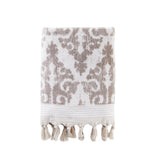 Saturday Knight Ltd Mirage Fringe Reversible And Woven Jacquard Bath Towel - 28x54"