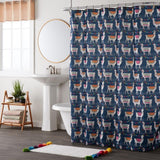 SKL Home Saturday Knight Ltd Alotta Llamas Playful Fresh Bathroom Restyle Durable Shower Curtain - 70x72", Blue