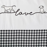 SKL Home Saturday Knight Ltd Farmhouse Dogs Fabric Printed Versatile Style Bathroom Shower Curtain - 72X72", Black