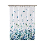SKL Home Saturday Knight Ltd Ontario Nature Inspired Pattern Watercolor Effects Shower Curtain - 70X72", Green