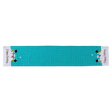 SKL Home Saturday Knight Ltd Happy Holidays Fluffy Snowmen Embroidery And Snowflake Tassels Table Runner - 13x72", Multi