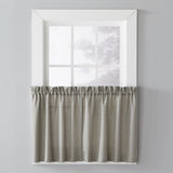 Saturday Knight Ltd Nelson Versatile Tailored Window Tier - 2 Piece - Black