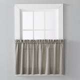 Saturday Knight Ltd Nelson Versatile Tailored Window Tier - 2 Piece - Black