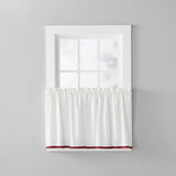 Saturday Knight Ltd Manor Versatile Tailored Window Tier - 2 Piece - 57x24
