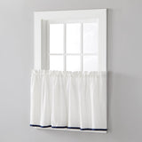 Saturday Knight Ltd Manor Versatile Tailored Window Tier - 2 Piece - 57x24"