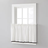 Saturday Knight Ltd Manor Versatile Tailored Window Tier - 2 Piece - 57x24"