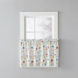 SKL Home Saturday Knight Ltd Floral Dance Cheerful Scatter Print Tier Pair Curtain With Rod Pocket Multi