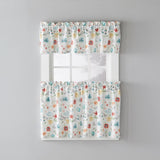 SKL Home Saturday Knight Ltd Floral Dance Cheerful Scatter Print Tier Pair Curtain With Rod Pocket Multi