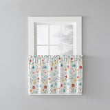 SKL Home Saturday Knight Ltd Floral Dance Cheerful Scatter Print Tier Pair Curtain With Rod Pocket Multi