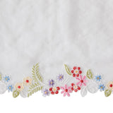 SKL Home Sweet Stems Floral Embroidery Window Valance - 60x14", White